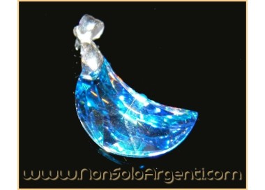 NSA|Collana in argento 925 con ciondolo Luna bianco AB swarovski certificato
