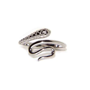 NSA|ring woman phalanx 925 silver snake finger rhodium NALBORI