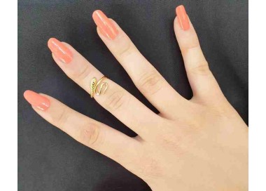 NSA|woman ring phalanx 925 silver snake finger yellow gold plated NALBORI