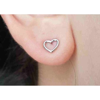 NSA|NALBORI 925 silver woman earrings with open heart