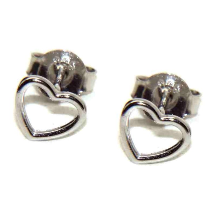 NSA|NALBORI 925 silver woman earrings with open heart