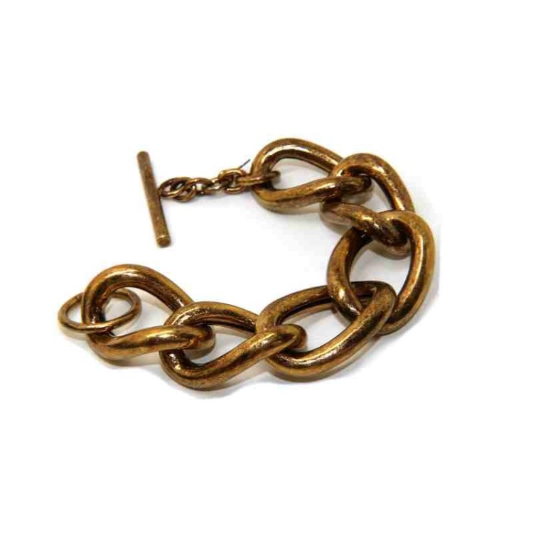 NSA|Bracciale donna grumettone Bronzo anallergico naturale anticato