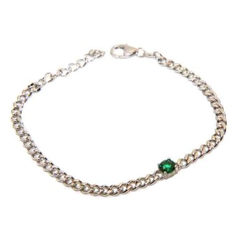 NonSoloArgenti | tennis Bracciale grumetta argento 925 smeraldo verde donna marca NALBORI