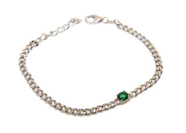 NonSoloArgenti | tennis Bracciale grumetta argento 925 smeraldo verde donna marca NALBORI