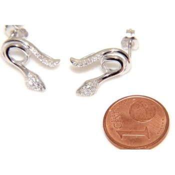 NSA|silver woman earrings snake