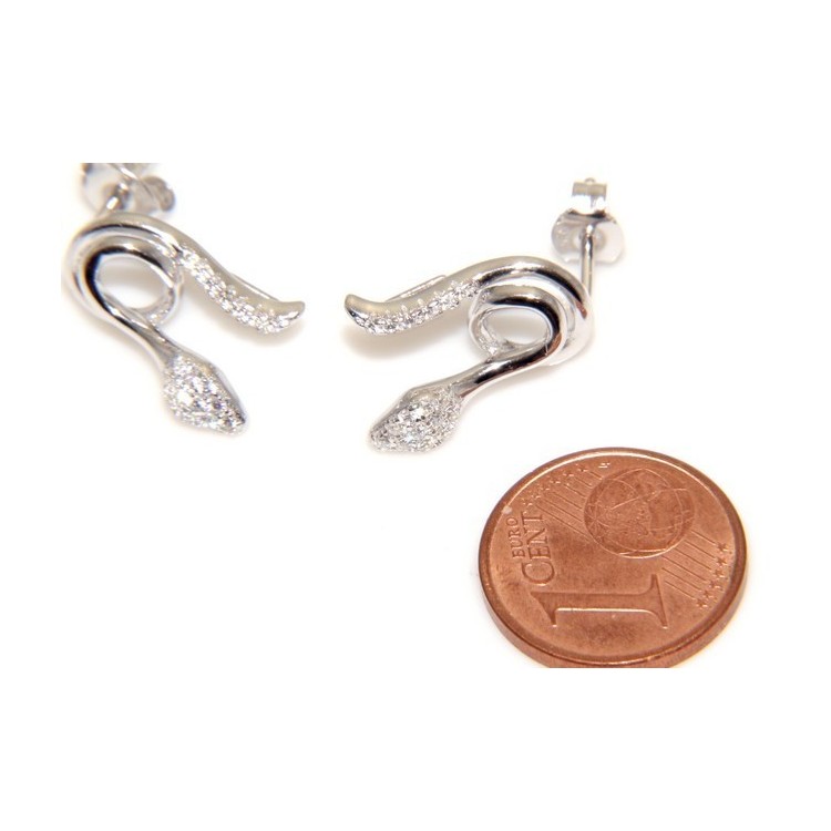 NSA|silver woman earrings snake