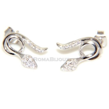 NSA|silver woman earrings snake