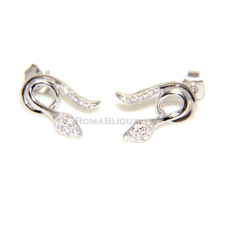 NSA|silver woman earrings snake