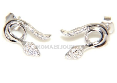 NSA|silver woman earrings snake