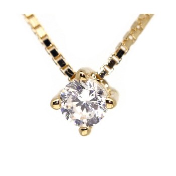 NSA|necklace point of light 925 silver zircon 3mm 42cm woman brand NALBORI