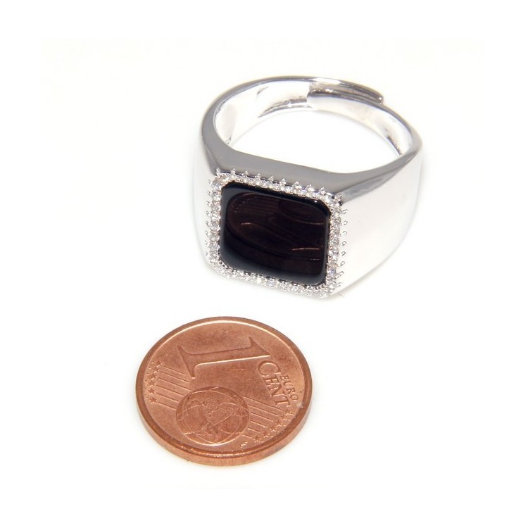 NSA|silver : shield ring for man