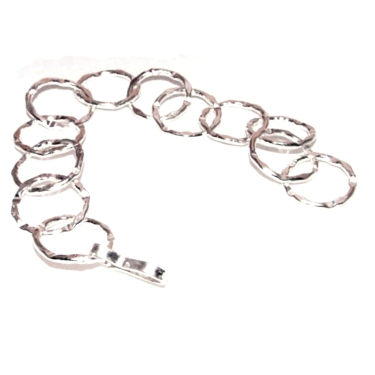 NSA|silver ethnic bracelet with rings for women