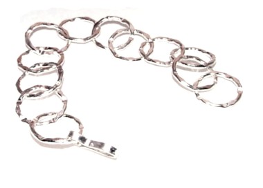 NSA|bracciale etnico in argento con anelli per donna