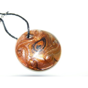 NSA|blown glass disc necklace pendant man woman medal costume jewellery