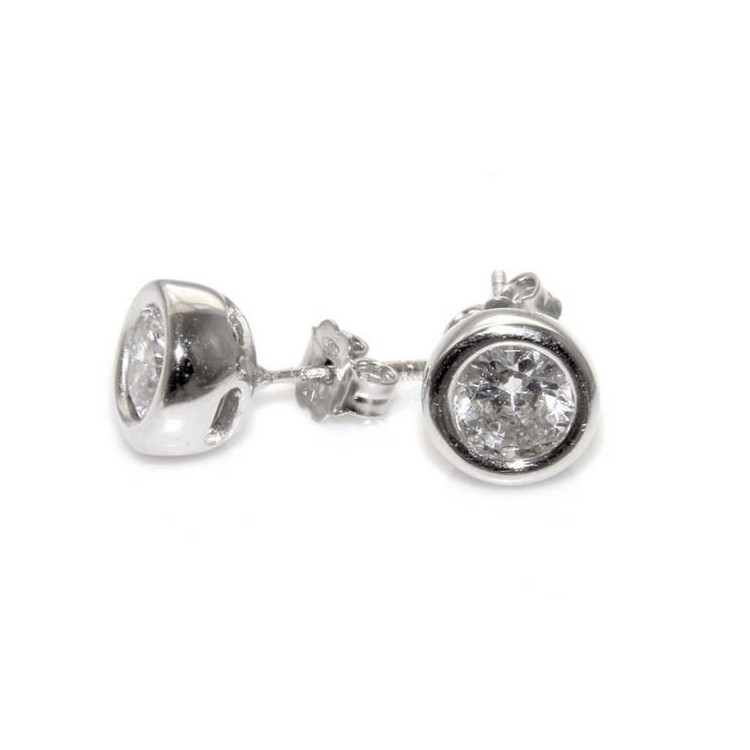 NSA|925 silver earrings massive onion 7mm man woman