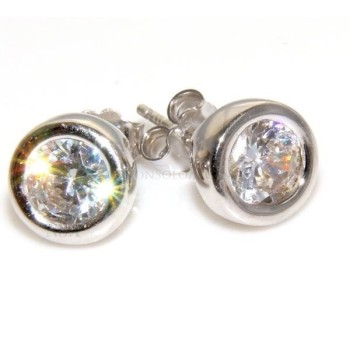 NSA|925 silver earrings massive onion 7mm man woman