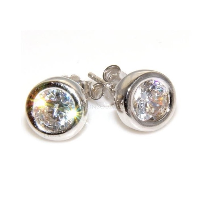 NSA|925 silver earrings massive onion 7mm man woman