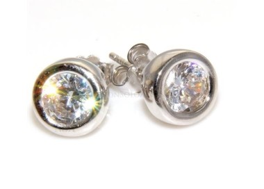 NSA|925 silver earrings massive onion 7mm man woman