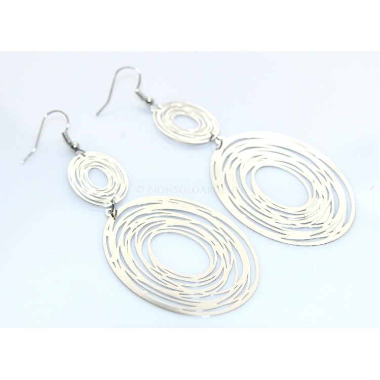 NSA|women's pendant hook earrings pendants openwork oval spirals gold silver color