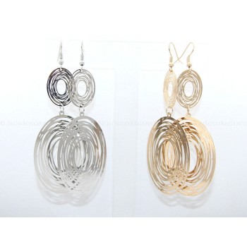 NSA|women's pendant hook earrings pendants openwork oval spirals gold silver color