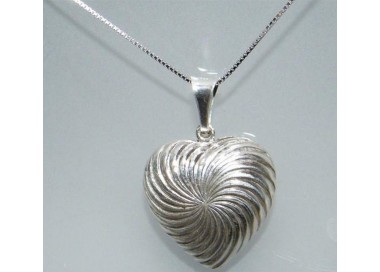 NSA|925 silver engraved heart necklace for women
