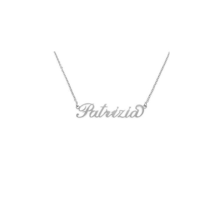 NSA|Patrizia collana in acciaio anallergico con nome donna taglio laser