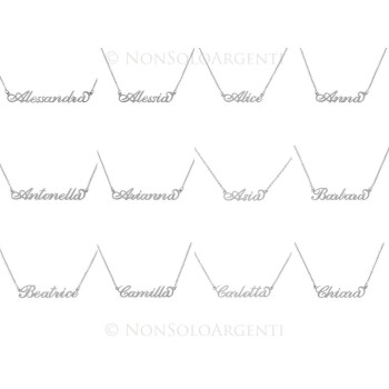 NSA|hypoallergenic steel necklace with laser cut woman name