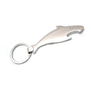 NSA|keychain jewelry bottle opener dolphin zircon crystal white woman man