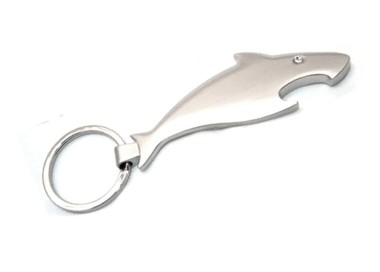 NSA|portachiavi gioielli apribottiglia delfino zircone crystal white donna uomo