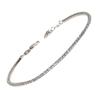 NSA|Tennis bracelet silver 925 thin colored zircons rose gold yellow black