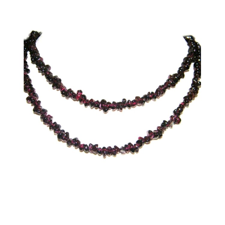 NSA|Semiprecious stones necklace Filo Chips GARNET 88 cm Without the closure