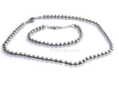 NSA|ARGENTO 925 : Collana e Bracciale uomo catena figaro 5 mm modello 3 + 1 sbiancata e piena