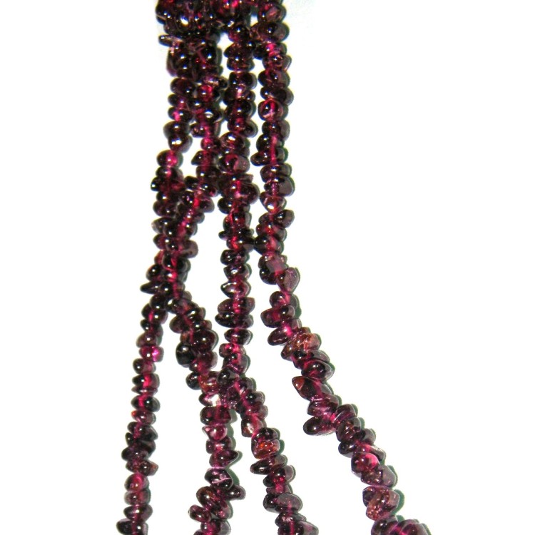 NSA|Semiprecious stones necklace Filo Chips GARNET 88 cm Without the closure