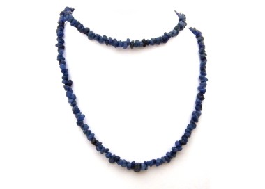 NSA|Chips long wire necklace with natural sodalite hard stones 87 cm without clasp