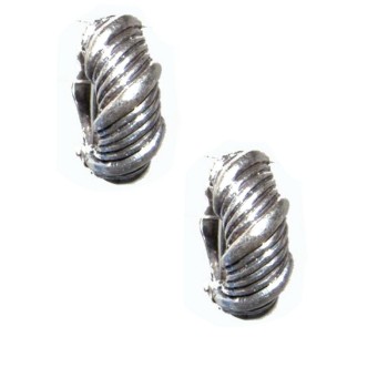 NSA|dark antiqued silver women's clip earrings
