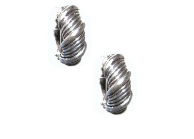 NSA|orecchini clips da donna argentati anticati scuri