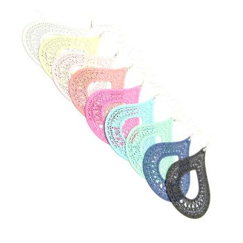 NSA|large drop pendant earrings I love perforated woman light a pair