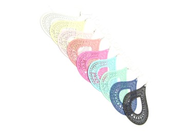 NSA|large drop pendant earrings I love perforated woman light a pair