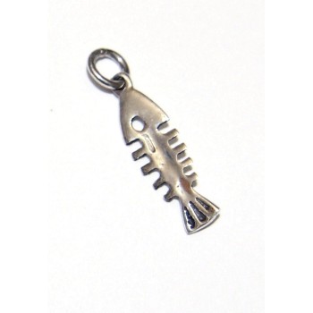 NSA|925 silver fish bone small charm pendant for bracelets and necklaces