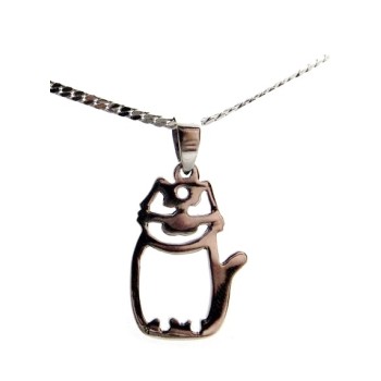 NSA|925 silver pendant cat kitty kitty without necklace