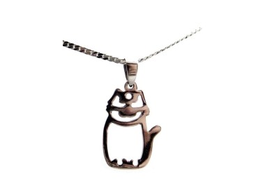 NSA|925 silver pendant cat kitty kitty without necklace