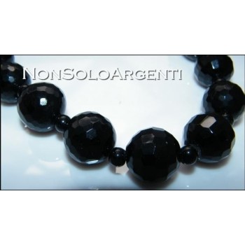 NSA|collana agata nera torchon pietre naturali per donna