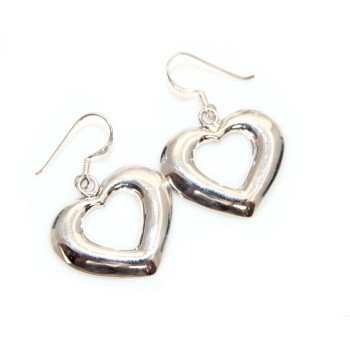 NSA|earrings 925 silver rounded heart pierced woman pendants with hook