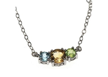 NSA|collana collier argento 925 citrino peridot topazio naturali CHETE LAROCHE donna