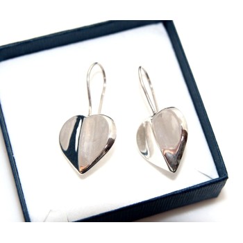 NSA|earrings 925 silver hearts shaped smooth pendants with hook for women and girls