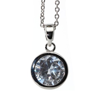 NSA|collana punto luce Cipollino zircone brillante ottone 18kgf  donna