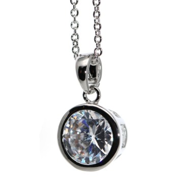 NSA|light point necklace Cipollino brilliant zircon brass 18kgf woman