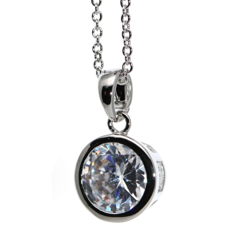 NSA|light point necklace Cipollino brilliant zircon brass 18kgf woman
