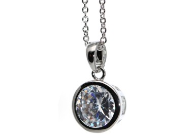 NSA|collana punto luce Cipollino zircone brillante ottone 18kgf  donna