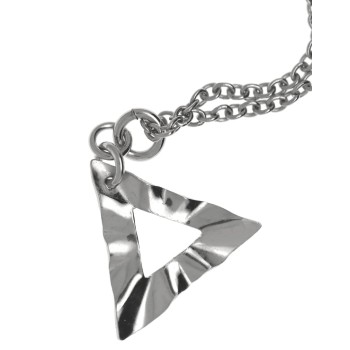 NSA|Collana argento 925 ciondolo triangolo piramide martellato girocollo NonSoloArgenti